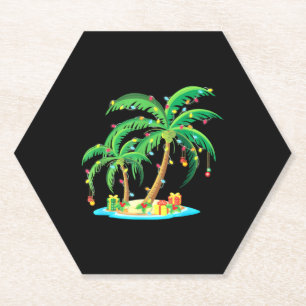 Weihnachts Palm Tree Tropical Xmas Geschenk Coconu Untersetzer