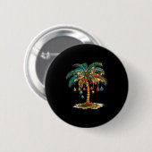 Weihnachts-Palmenbaum Frauen Lustiger Hawaiianisch Button (Vorne & Hinten)