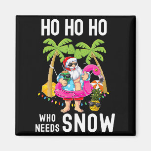 Weihnachts-Palmenbaum-Santa-Surfing-Sommer-Strand- Magnet