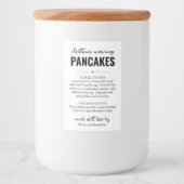 Weihnachts-Pancake-Mix in einem Jar-Geschenketiket Lebensmitteletikett (Vorderseite)