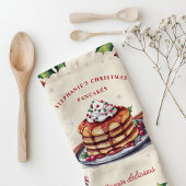 Weihnachts-Pancakes Flippin' Köstliches Personalis Geschirrtuch