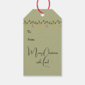 Weihnachts-Panda als Herz Geschenkanhänger (Rückseite)