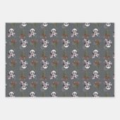 Weihnachts-Panda-Bears Ornamente Weihnachtsmannmüt Geschenkpapier Set (Vorderseite)