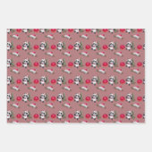 Weihnachts-Panda-Bears Ornamente Weihnachtsmannmüt Geschenkpapier Set (Vorderseite 3)