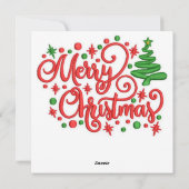 Weihnachts-Panda-Grußkarte Feiertagskarte (Rückseite)