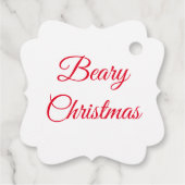 Weihnachts-Panda mit Weihnachtsmannmütze Geschenkanhänger (Rückseite)