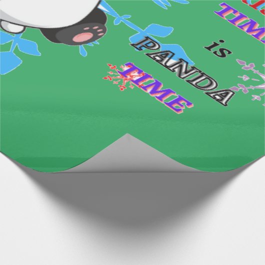 Weihnachts Panda Packpapier. Geschenkpapier (Ecke)