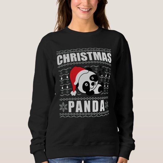 Weihnachts Panda Ugly Xmas Sweater Sweatshirt (Vorderseite)