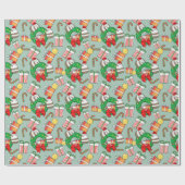 Weihnachts-Pandas-Muster-Umschlagpapier Geschenkpapier (Flach)