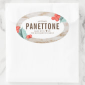 Weihnachts Panettone Brot Oval Stickers (Tasche)