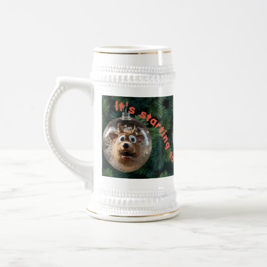 Weihnachts-Panik-Tasse Bierglas (Links)