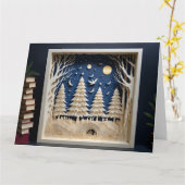Weihnachts-Papercraft-Karte Karte (Gelbe Blume)
