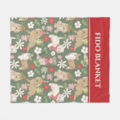 Weihnachts-Papier-Muster Fleecedecke (Vorderseite (Horizontal))