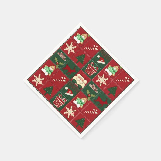 Weihnachts-PAPIER NAPKINS Serviette (Ecke)