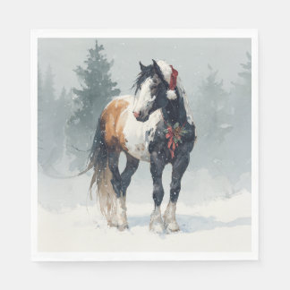 Weihnachts-Papier-Serviette / Schöne Paint Horse Serviette