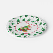 Weihnachts-Papier-Teller Pappteller (Schrägansicht)