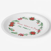 Weihnachts-Papier-Teller Pappteller (Schrägansicht)