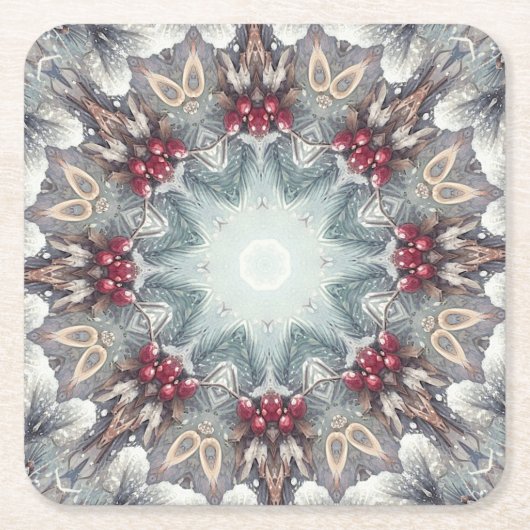 Weihnachts-Papier-Untersetzer Rechteckiger Pappuntersetzer (Vorderseite)