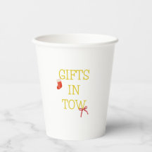 Weihnachts-Papierbecher 'Gifts in Tow'