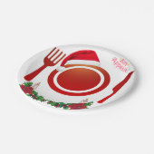 Weihnachts-Papierplatte Bon Appétit Pappteller (Schrägansicht)