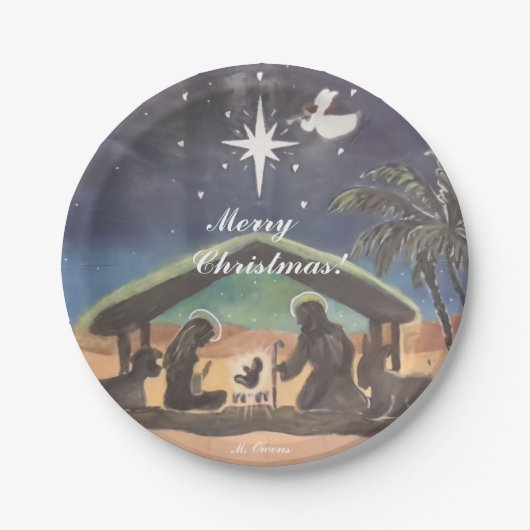 Weihnachts-Papierplatten mit Christus Pappteller (Vorderseite)