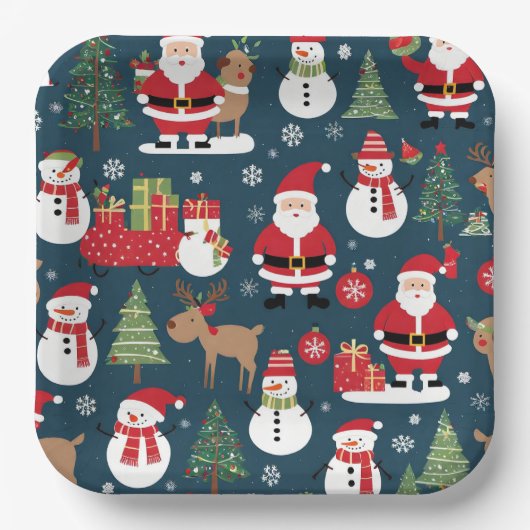 Weihnachts-Papierteller Pappteller (Vorderseite)