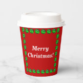 Weihnachts-Papiertücher Größe: 8oz Paper Cup mit L Pappbecher (Vorderseite)