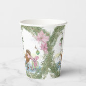 Weihnachts Pappbecher mit Pony, Tischgeschirr (Rückseite)