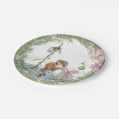 Weihnachts-Pappteller mit süssem Pony Pappteller (Schrägansicht)