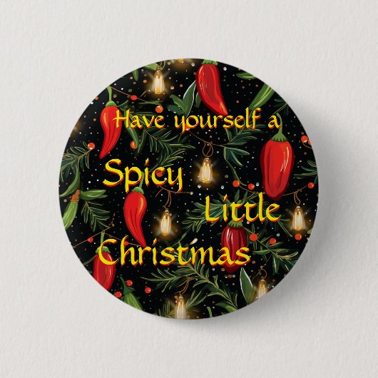 Weihnachts-Paprikaschoten Button (Vorderseite)