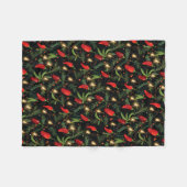 Weihnachts-Paprikaschoten Fleecedecke (Vorderseite (Horizontal))