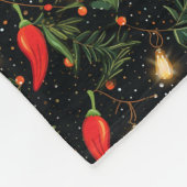 Weihnachts-Paprikaschoten Fleecedecke (Ecke)