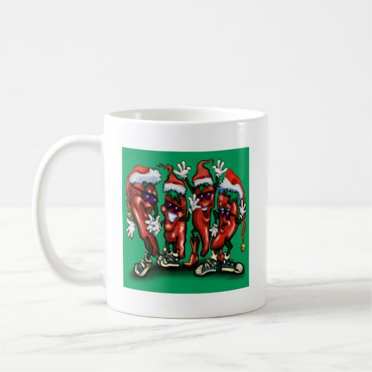Weihnachts-Paprikaschoten Kaffeetasse (Links)