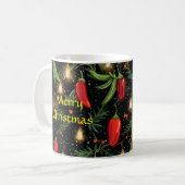 Weihnachts-Paprikaschoten Kaffeetasse (Vorderseite Links)