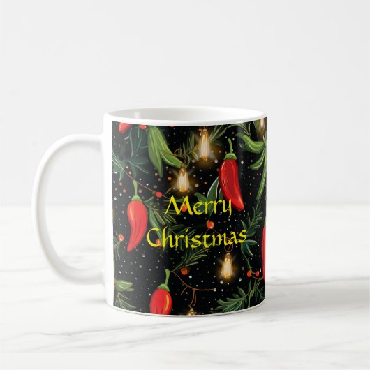 Weihnachts-Paprikaschoten Kaffeetasse (Links)