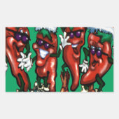 Weihnachts-Paprikaschoten Rechteckiger Aufkleber (Vorderseite)