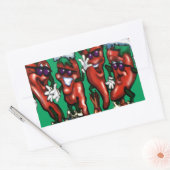 Weihnachts-Paprikaschoten Rechteckiger Aufkleber (Umschlag)