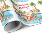 Weihnachts-Party am Pool Geschenkpapier (Rolleneckpunkt)