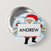 Weihnachts-Party Anpassbare Name-Abzeichen Button (Vorne & Hinten)