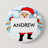 Weihnachts-Party Anpassbare Name-Abzeichen Button (Vorderseite)