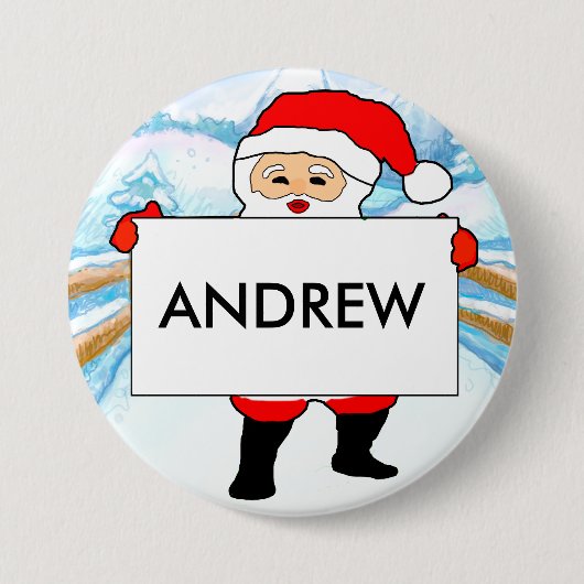Weihnachts-Party Anpassbare Name-Abzeichen Button (Vorderseite)