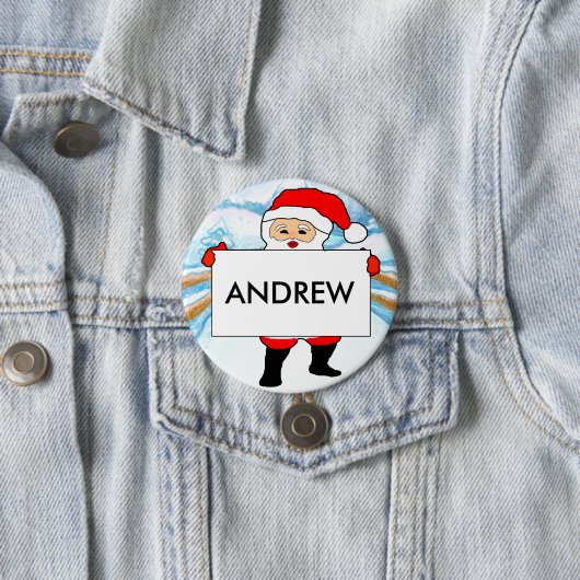 Weihnachts-Party Anpassbare Name-Abzeichen Button (Beispiel)
