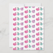 Weihnachts-Party Aquarelltöne Handgemalt Einladung (Rückseite)