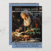 Weihnachts-Party auf seiner Gästeliste Einladung (Vorne/Hinten)