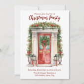 Weihnachts-Party auf Zuhause Einladung (Vorderseite)