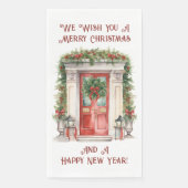 Weihnachts-Party auf Zuhause Serviette (Vorderseite)