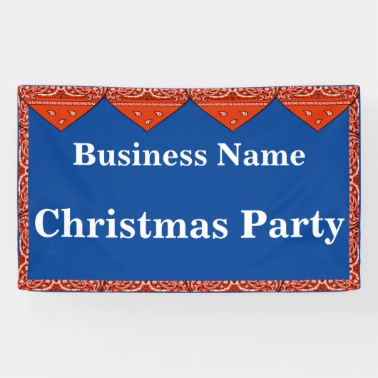 Weihnachts-Party Banner Red Bandana (Horizontal)
