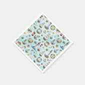 Weihnachts-Party Beach Coastal Thema Serviette (Ecke)