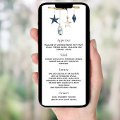 Weihnachts-Party, blau, nordisch Einladung