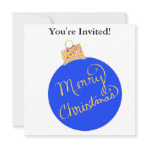 Weihnachts-Party Blauer Ornament-Ball